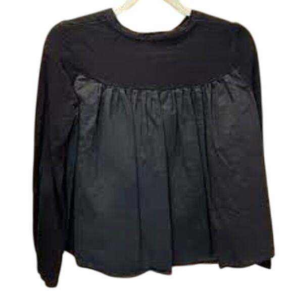 English Factory Mixed Media Swing Black Top S - Picture 1 of 8